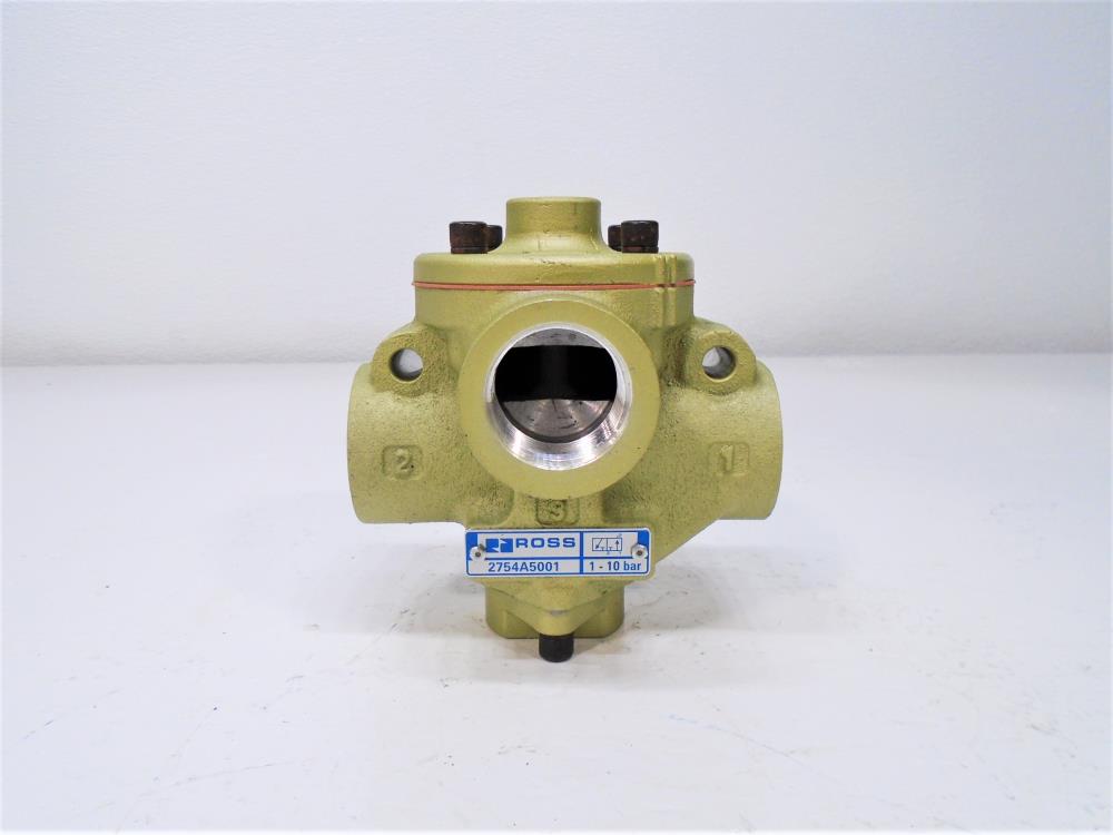 Ross 1" x 3/4" NPT Pneumatic Poppet Valve, 2754A5001, 1-10 BAR